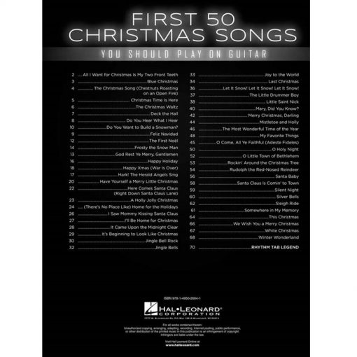 First-50-Christmas-Carols-Gitaar