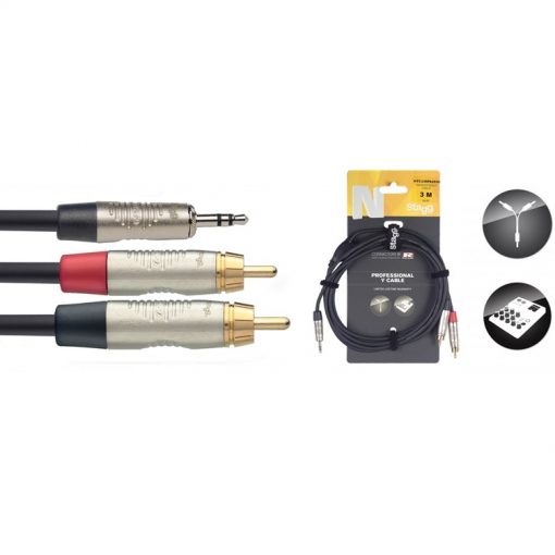 Y-kabel mini-jack RCA